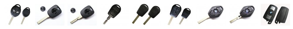 BMW car key types — transponder keys, flip keys and remotes