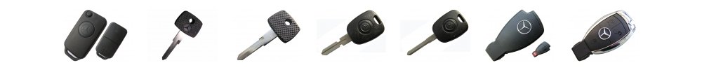 Mercedes-Benz car key types — transponder keys, flip keys and remotes