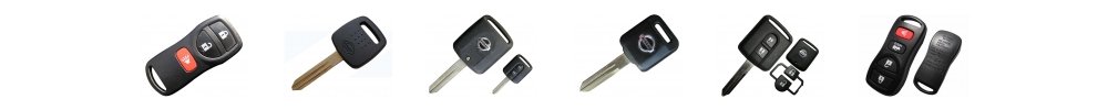Nissan car key types — transponder keys, flip keys and remotes