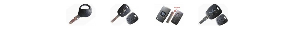 Peugeot car key types — transponder keys, flip keys and remotes