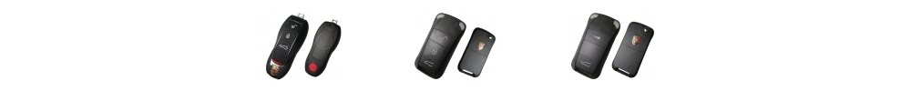 Porsche car key types — transponder keys, flip keys and remotes