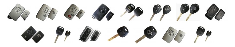 Toyota car key types — transponder keys, flip keys and remotes